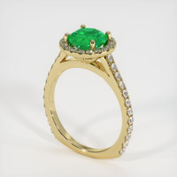 1.32 Ct. Emerald Ring, 18K Yellow Gold 2