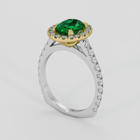 1.30 Ct. Emerald Ring, 18K Yellow & White 2
