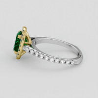 1.30 Ct. Emerald Ring, 18K Yellow & White 4