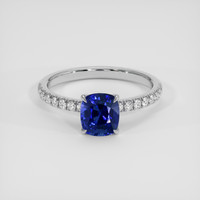 1.50 Ct. Blue Sapphire Ring, Platinum 950 1