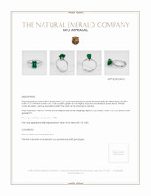 Emerald Ring 1.67 Ct., Platinum 950 Appraisal
