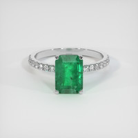 2.25 Ct. Emerald Ring, Platinum 950 1