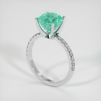 2.61 Ct. Emerald Ring, Platinum 950 2