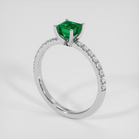 0.66 Ct. Emerald Ring, Platinum 950 2