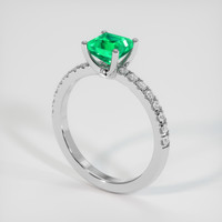 0.85 Ct. Emerald Ring, Platinum 950 2