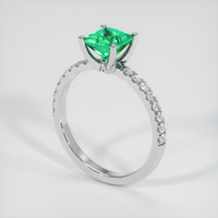 0.85 Ct. Emerald Ring, Platinum 950 2