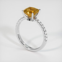2.13 Ct. Gemstone Ring, Platinum 950 2