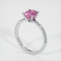 1.41 Ct. Pink Sapphire Ring, Platinum 950 2