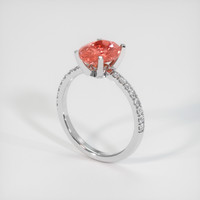 2.50 Ct. Padparadscha Sapphire Ring, Platinum 950 2
