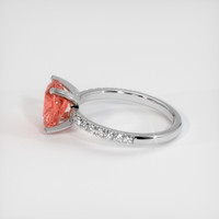 2.50 Ct. Padparadscha Sapphire Ring, Platinum 950 4