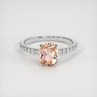 2.12 Ct. Padparadscha Sapphire Ring, Platinum 950 1