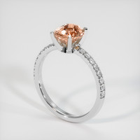 2.12 Ct. Padparadscha Sapphire Ring, Platinum 950 2