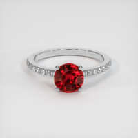 1.64 Ct. Ruby Ring, Platinum 950 1