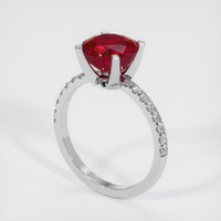 3.15 Ct. Ruby Ring, Platinum 950 2