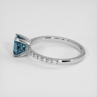 1.41 Ct. Greenish Blue Sapphire Ring, Platinum 950 4