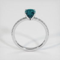 1.37 Ct. Greenish Blue Sapphire Ring, Platinum 950 3