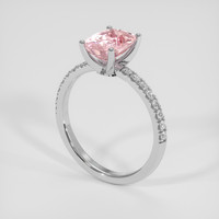 2.04 Ct. Padparadscha Sapphire Ring, Platinum 950 2