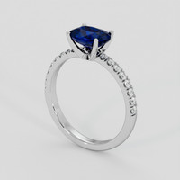 1.43 Ct. Blue Sapphire Ring, Platinum 950 2