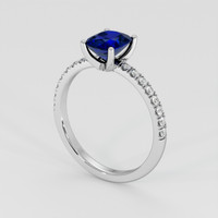 1.55 Ct. Blue Sapphire Ring, Platinum 950 2