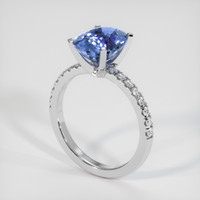 3.33 Ct. Blue Sapphire Ring, Platinum 950 2