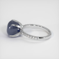 8.03 Ct. Greyish Blue Sapphire Ring, Platinum 950 4
