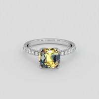 2.67 Ct. Bi Color / Parti Sapphire Ring, Platinum 950 1