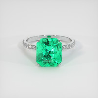 3.82 Ct. Emerald Ring, Platinum 950 1