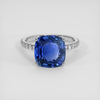 5.28 Ct. Blue Sapphire Ring, Platinum 950 1