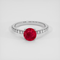 1.60 Ct. Ruby Ring, Platinum 950 1