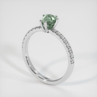 0.77 Ct. Green Sapphire Ring, Platinum 950 2
