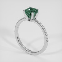 1.75 Ct. Bluish Green Sapphire Ring, Platinum 950 2