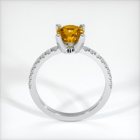 1.39 Ct. Yellowish Orange Sapphire Ring, Platinum 950 3