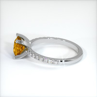 1.39 Ct. Yellowish Orange Sapphire Ring, Platinum 950 4
