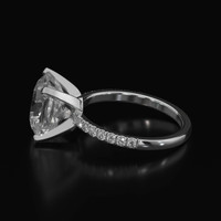3.99 Ct. White Sapphire Ring, Platinum 950 4