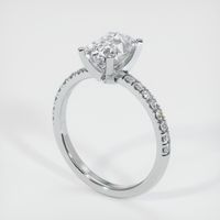 3.16 Ct. White Sapphire Ring, Platinum 950 2