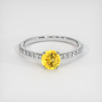 0.79 Ct. Yellow Sapphire Ring, Platinum 950 1