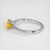 0.79 Ct. Yellow Sapphire Ring, Platinum 950 4