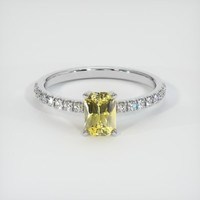 1.22 Ct. Yellow Sapphire Ring, Platinum 950 1