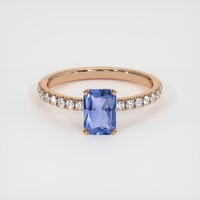 0.95 Ct. Sapphire Ring, 14K Rose Gold 1