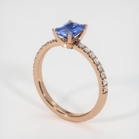 0.95 Ct. Sapphire Ring, 14K Rose Gold 2