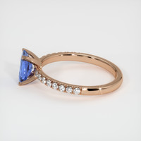 0.95 Ct. Sapphire Ring, 14K Rose Gold 4