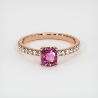 1.06 Ct. Pink Sapphire Ring, 14K Rose Gold 1