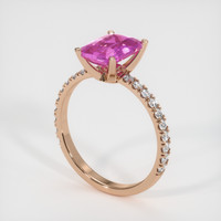 2.04 Ct. Pink Sapphire Ring, 14K Rose Gold 2