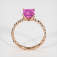 2.04 Ct. Pink Sapphire Ring, 14K Rose Gold 3