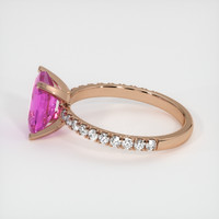 2.04 Ct. Pink Sapphire Ring, 14K Rose Gold 4