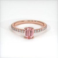 0.57 Ct. Sapphire Ring, 14K Rose Gold 1