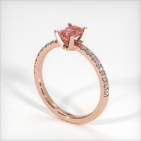 0.57 Ct. Sapphire Ring, 14K Rose Gold 2