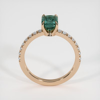 1.58 Ct. Bluish Green Sapphire Ring, 14K Rose Gold 3
