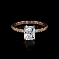 2.06 Ct. Sapphire Ring, 14K Rose Gold 1