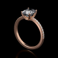 2.06 Ct. Sapphire Ring, 14K Rose Gold 2